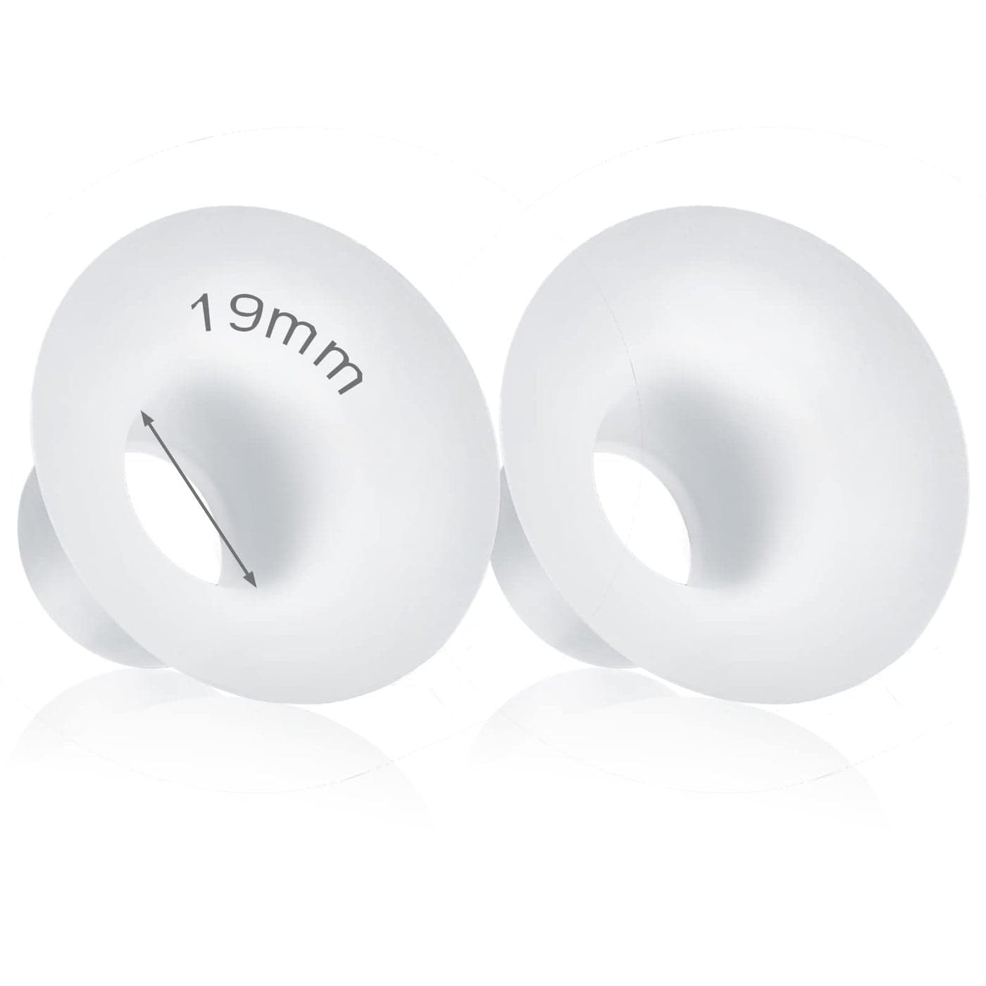 Durceler 19mm Silicone Flange Inserts Compatible with Medelafor Spectra S1 S2 Elvie S18 S21 Momcozy S9 S12 TSRETE 24mm Breast Pump Shields or Freemie 25mm Reduce Nipple Tunnel Down to 19mm