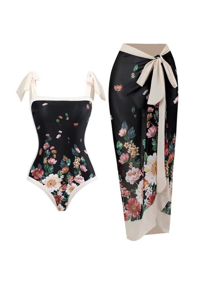 2024 Bikini Spa Vacation Plus Size Swimwear Retro Printed Women's Swimsuit Bikini-Color:Figure 3-