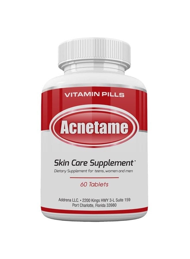 Acne Pills- Vitamin Supplements for Acne Treatment- Natural Clear Skin from Hormonal Cystic Pimples- Oily Skin Vitamins Pill for Women, Teen, Men, & Adults 60 Tablets