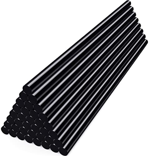 ENPOINT Black Hot Glue Sticks Mini, 7x200mm Long Hot Melt Glue Sticks for Craft, 36 Pack Small Size Fabric Adhesive Glue Sticks for DIY, Decoration, Car Dent Repair, Gluing Project