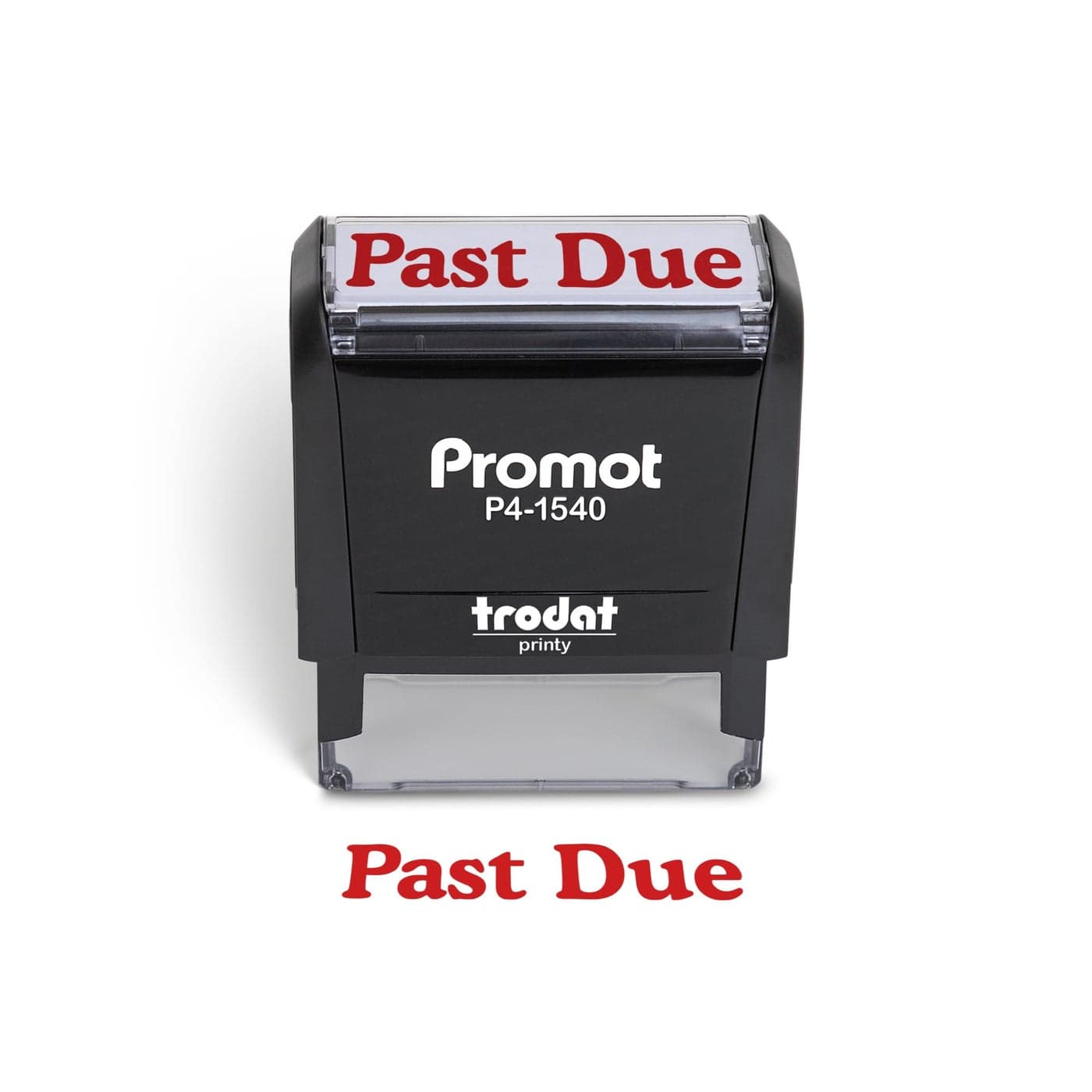 Promot Past Due Self Inking Rubber Stamp Refillable Stampers for Office Business Accounting Bookkeeping Coding Legal Notary Work Ordering Inventory Check Accounts Payable Stamp Red Ink