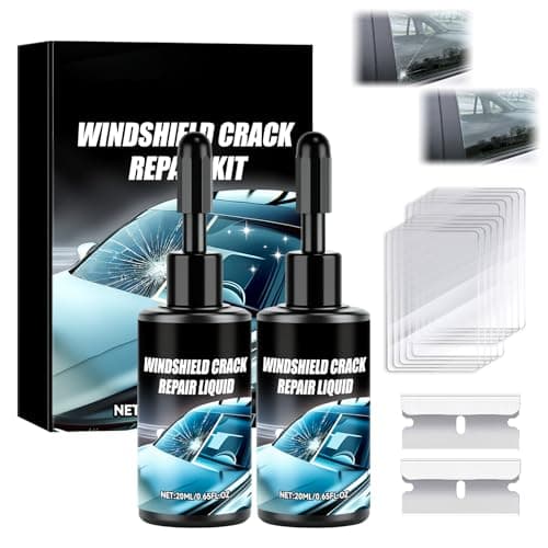 Yicengy 2Pcs Windshield Chip Repair Kit 2026 Upgrade Car Windshield Crack Repair Kit 5MinQuickGlass Repair LiquidGlass Repair Liquid for LongLasting for Windshields MirrorsAll Crack Types