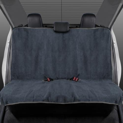 BDK UltraFit Towel Cloth Seat Covers for Cars Rear Bench Car Seat Cover Towel - Universal Fit Washable & Waterproof Seats Protectors for After Gym Workout, Hiking, Running, Beach Sports, and More