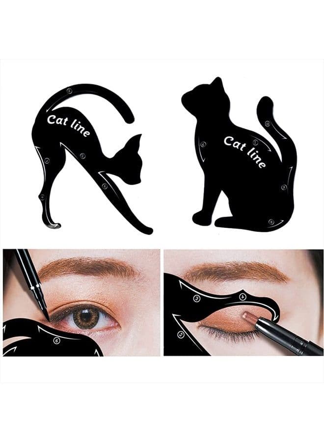 Eyeliner Stencils, Matte PVC Material Smoky Eyeshadow Applicators Guide Template Tool