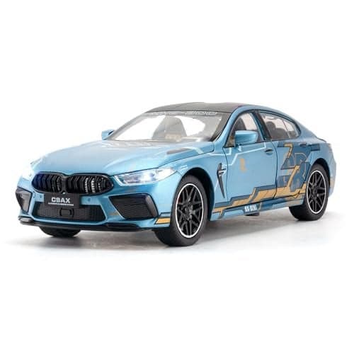 Coelon 1:24 M8 Toy Car M8 Model Cars Die Cast Metal Car with Light Sound Pullback Openable Door Cars Toy