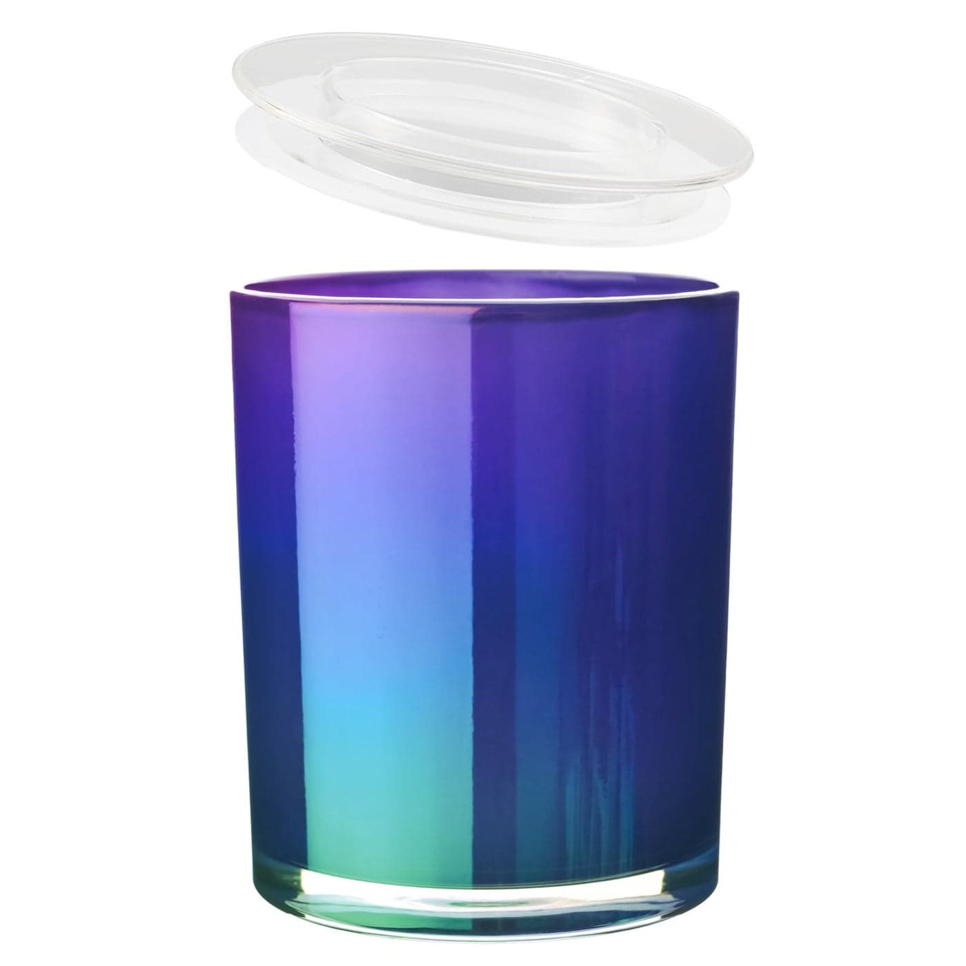 CandMak Candle Jars 20 Pack 6 OZ Empty Glass Candle Vessels Containers Jars Bulk with Clear Lids for Candle Making Pearl Blue