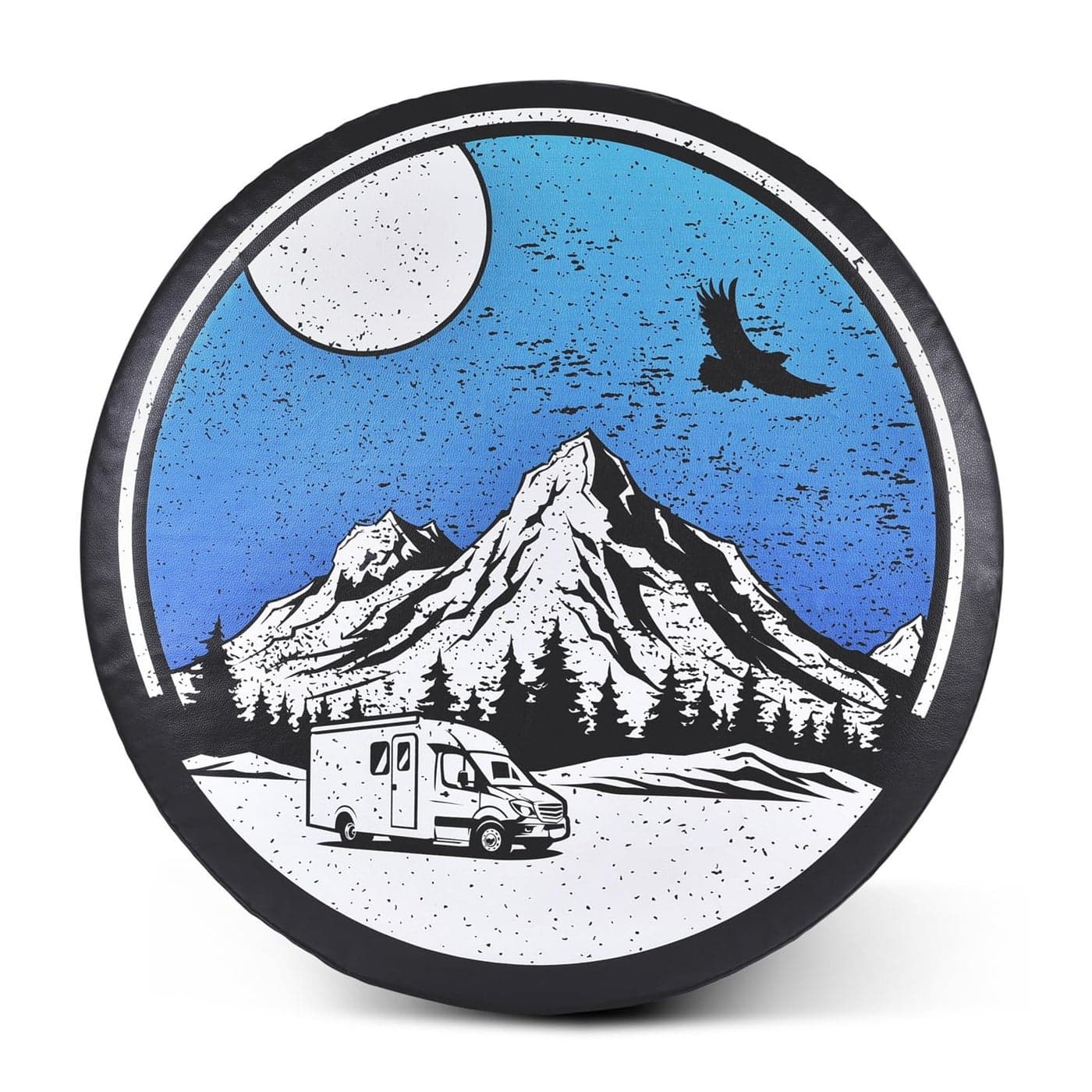 Spare Tire Cover Wheel Cover with Mountains Nature Waterproof DustProof for Jeep Trailer RV SUV and Camper Van 18 Inch