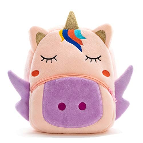 NICE CHOICE Cute Toddler Backpack Toddler Bag Plush Animal Cartoon Mini Travel Bag for Baby Girl Boy 2-6 Years(BB Unicorn)