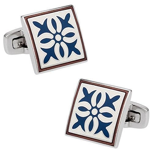 Cuff-Daddy Rich Blue Enamel Cufflinks with Presentation Box