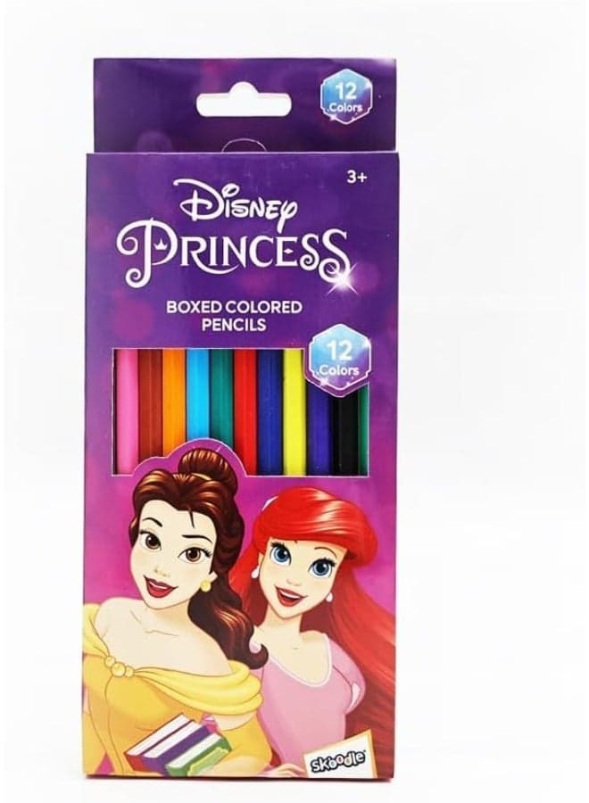 Skoodles Disney Princess Coloured Pencil 12 Pieces