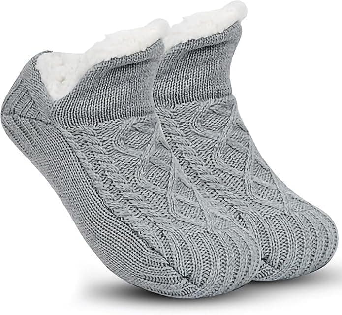 Fluffy Fuzzy Slipper Socks for Men Women, Cotton-lined Cozy Thick Warm Winter Soft Non Slip Socks, Comfy Soft Socks, Thermal Socks