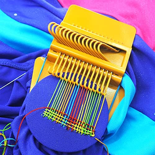 Cuptisserie Speedweve Style Darning Loom Small Weaving Loom for Visible Mending Jeans Weave Tool for DIY Artful Patterns Repair Fabrics 14 Hooks
