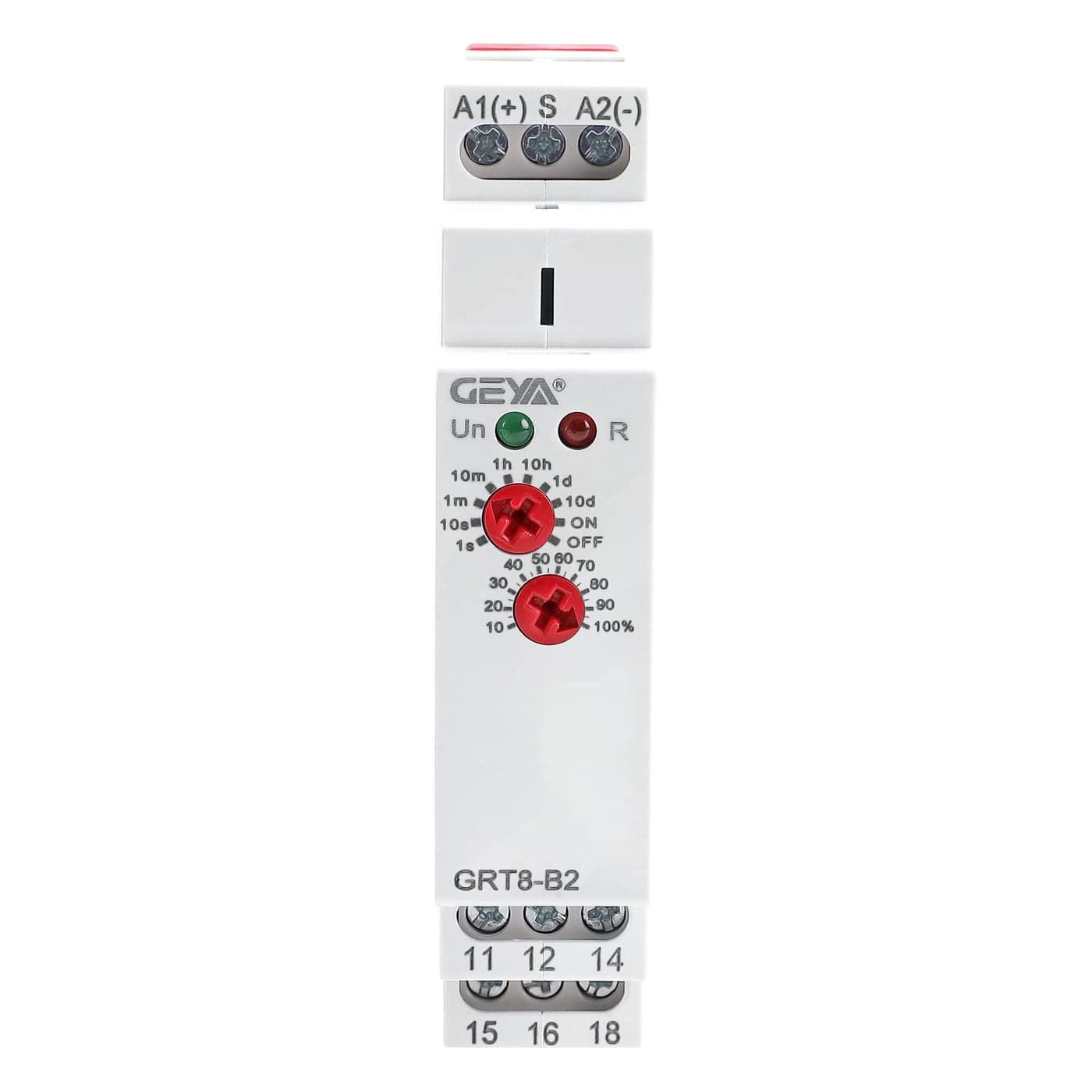 GEYA Delay Off Single Function Time Relay 2 Outputs 16A Electronic Power Off Timer Delay RelayGRT8B2ACDC12V240V