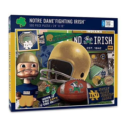 YouTheFan NCAA Notre Dame Fighting Irish RSPRetro Series Puzzle 500 Pieces Team Colors Large 0950455