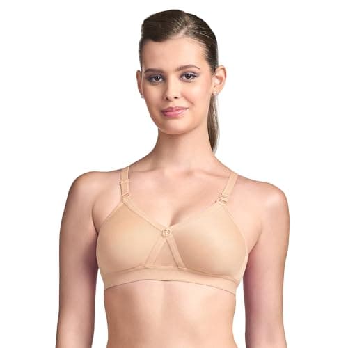 TRYLO Women's Non-Wired Bra (ALPA_Skin_34D)
