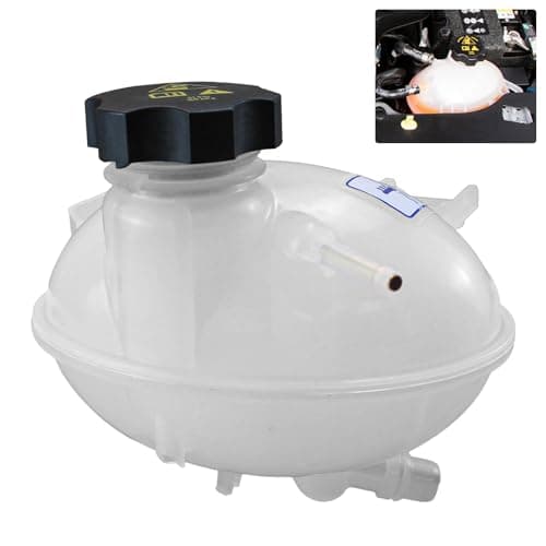 PPNZQAUT 68289857AA Engine Coolant Reservoir Tank with Cap Compatible with 2017 - 2022 Jeep Compass, 2015 - 2018 Jeep Renegade, 2016 - 2018 Fiat 500X | Overflow Tank Replaces# 603-841, 68327756AA