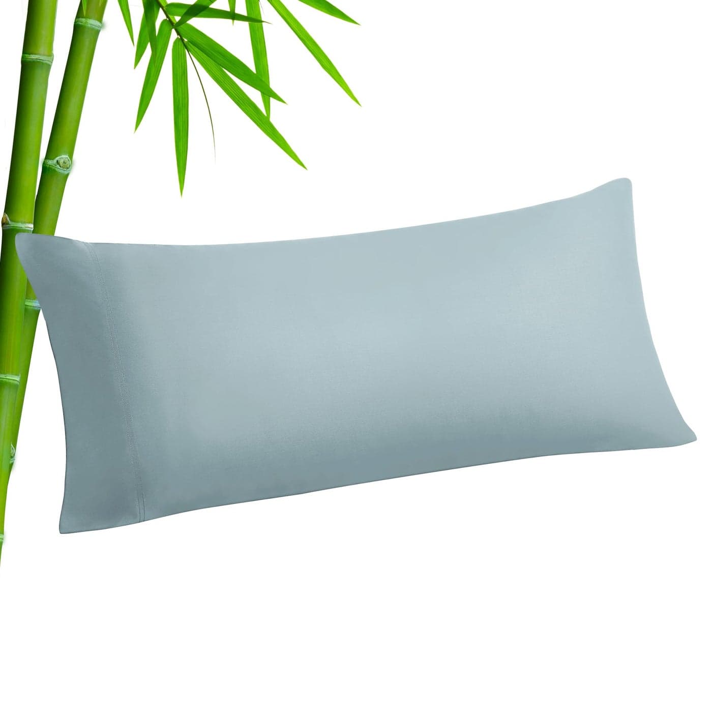 BEDELITE Body Pillow Cover Rayon Made from Bamboo Cooling Body Pillow Case Cover for Hot Sleepers and Night Sweats Breathable Silky Soft Full Long Pillow Case Haze Blue 20x54 Inches