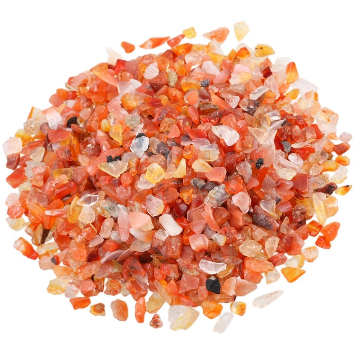 SUNYIK Carnelian Tumbled Chips Stone Crushed Pieces Irregular Shaped Stones 1poundabout 460 gram