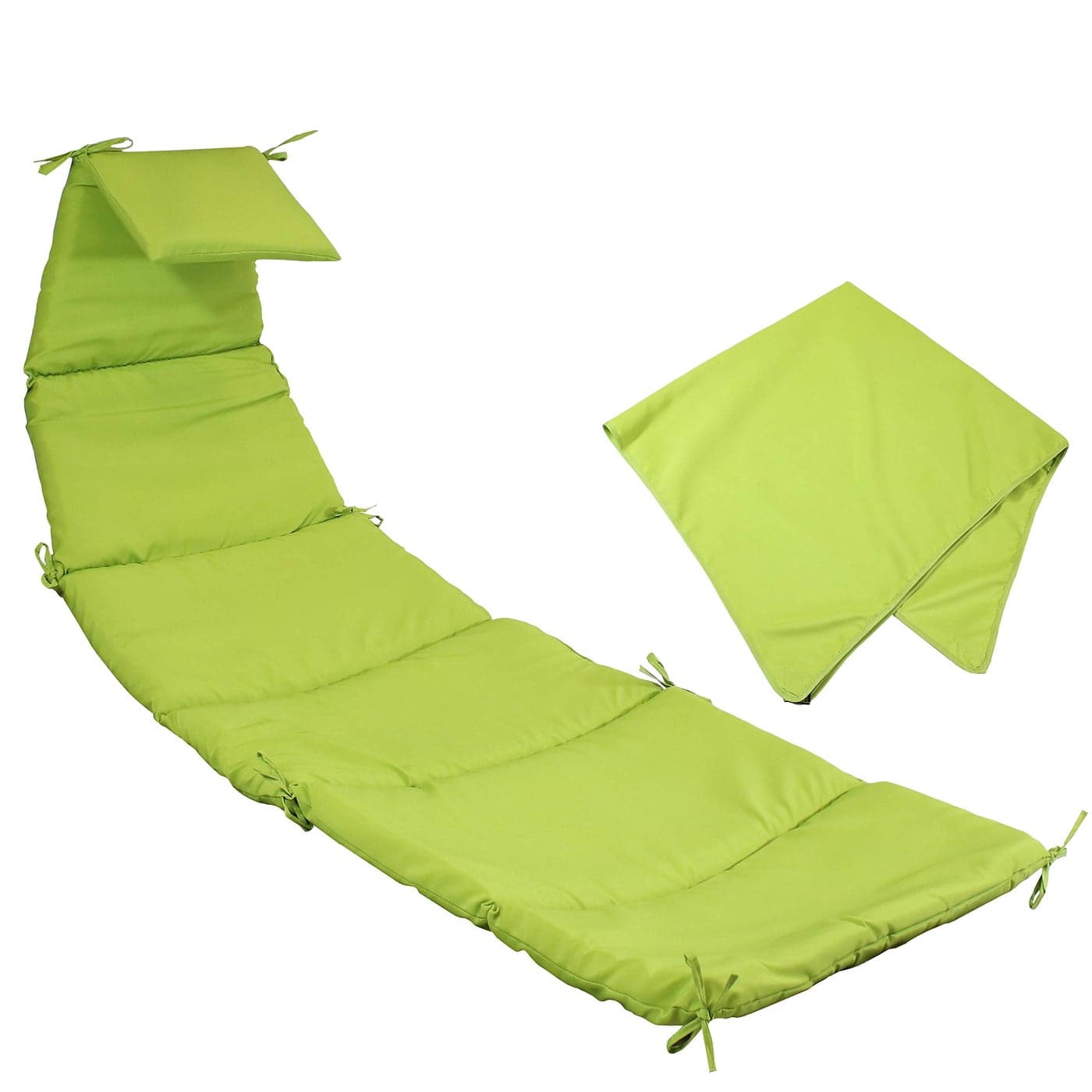 Sunnydaze Hanging Chair Cushion Replacement and Floating Umbrella Fabric Only Curved Hanging Lounge Chair Cushion Replacement Green