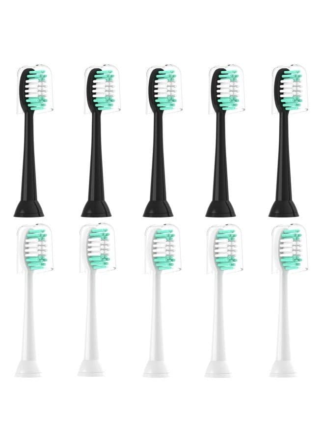 Replacement Toothbrush Heads Compatible with AquaSonic Black Series Electric Toothbrush 10 Pack Everystep,Not for AquaSonic Duo Series