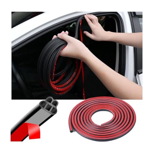 Mandark Car Door Seal Strip Rubber Double Layer Vehicle Weather Stripping 328ft 5 Hole Soundproof Self Adhesive Automotive Sealing Strip Accessories Universal for SUV Truck RV Black1