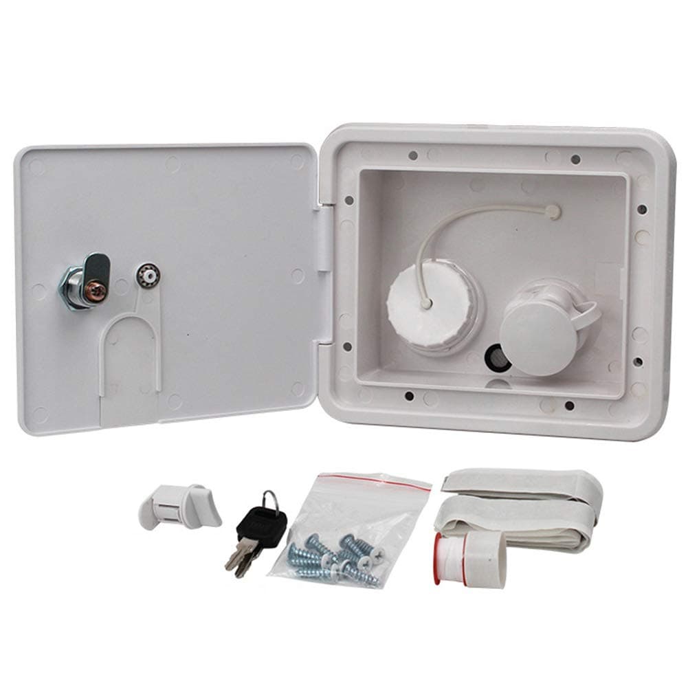beiyoule Gravity City Water Inlet Fill Dish Hatch Lock for RV Trailer Cars for Most Fresh Water Inlets on RV Motorhomes Caravans Boats