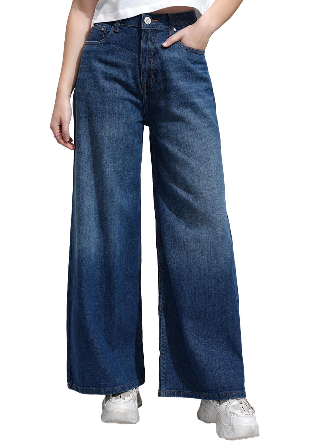Tokyo Talkies Women High Rise Baggy Jeans