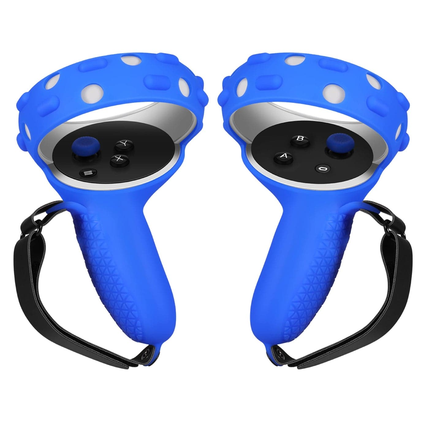 TNP Controller Grips for Oculus Quest 2 / Meta Quest 2 Knuckle Strap Blue VR Touch Controller Hand Grip Cover Protector Sleeve with Anti-Throw Adjustable Straps