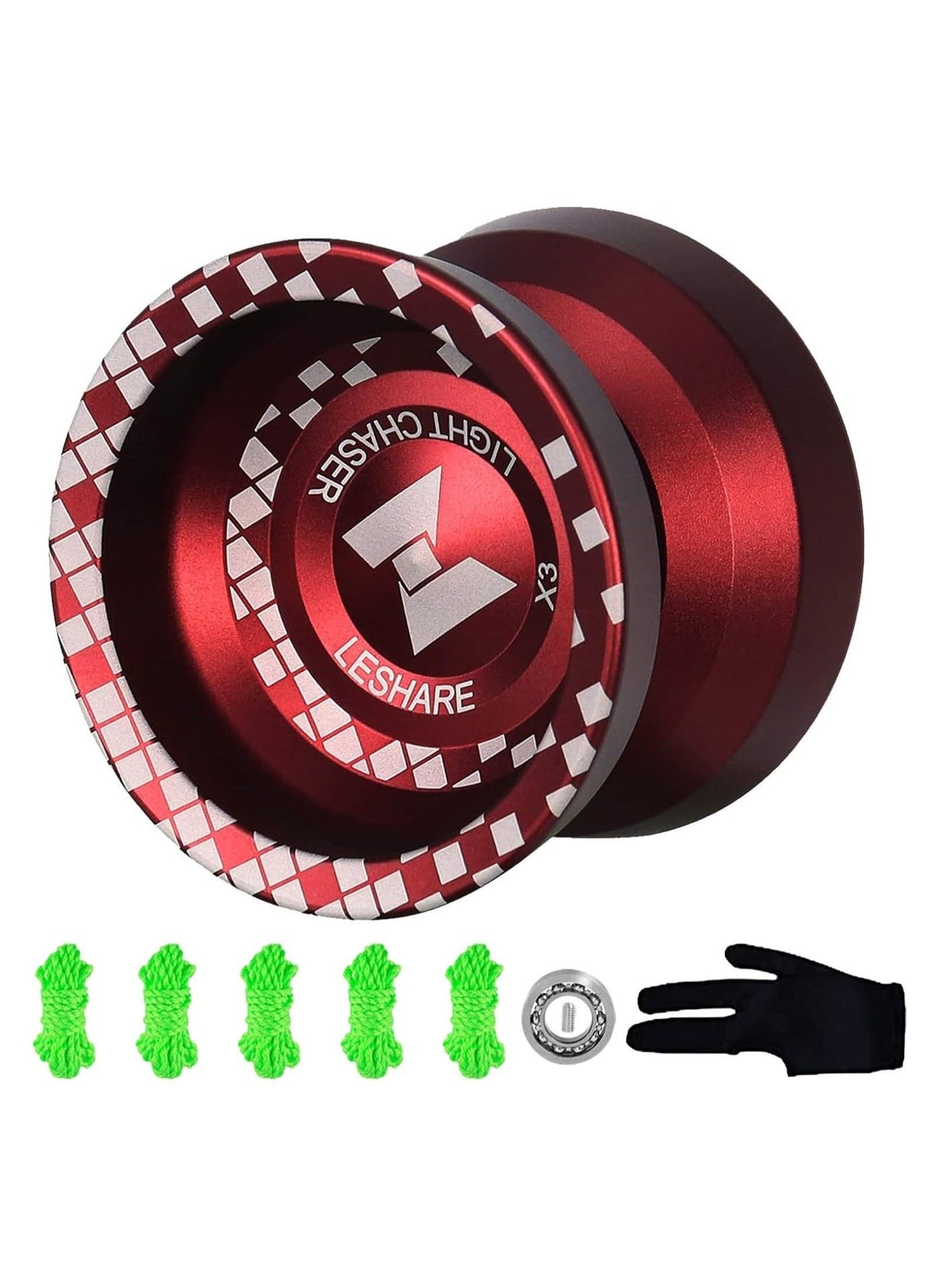 Unresponsive Yoyo Professional 【Responsive Bearing Included Auto Return】 with Ball Bearing Mosaic Extraordinary Yo-Yos Ball Sleeper Yoyos, Red