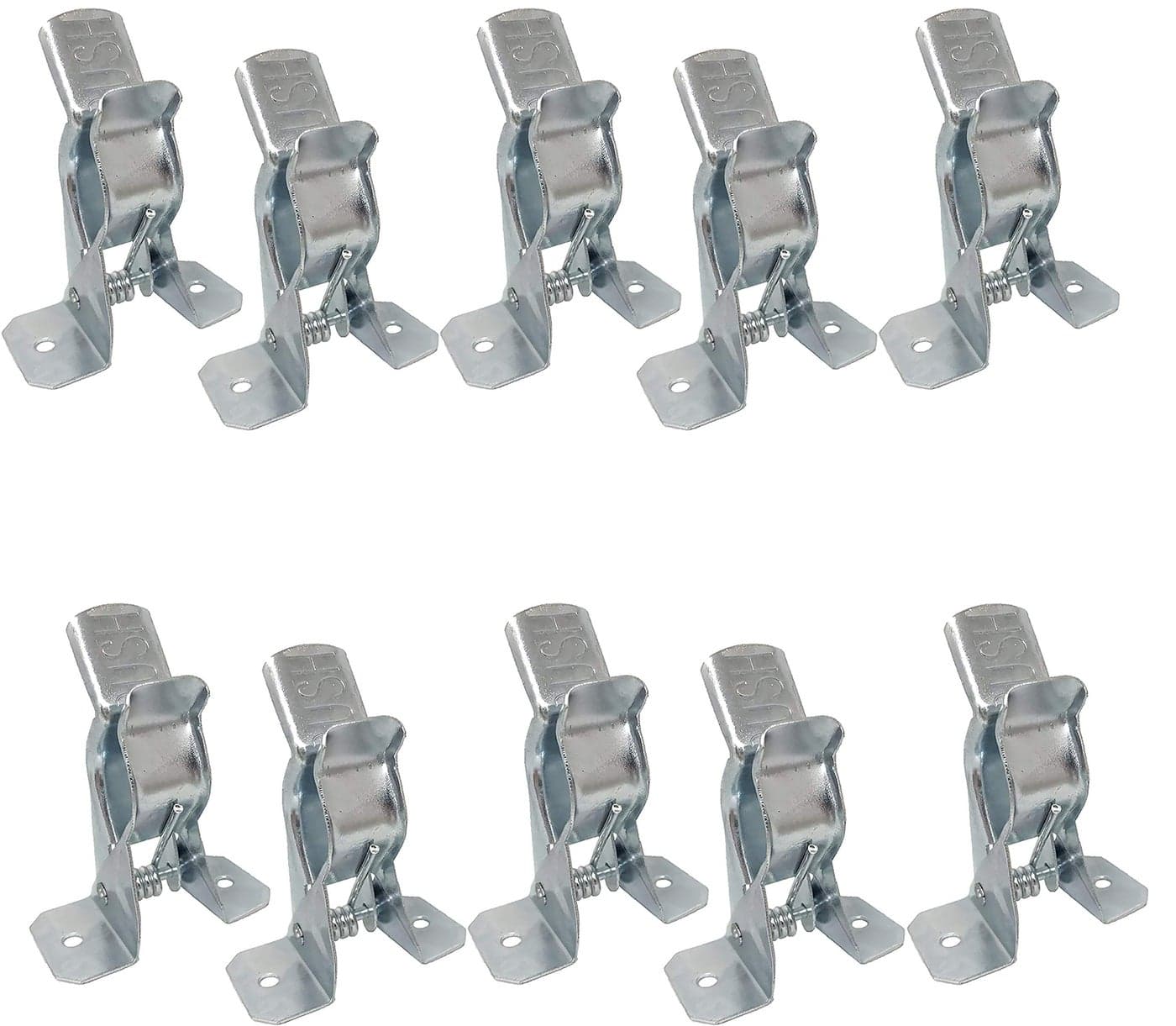 Bulldog Clamp 10 Pack Spring Grip Garage Closet Wall Organizer for Brooms Mops Rakes Etc
