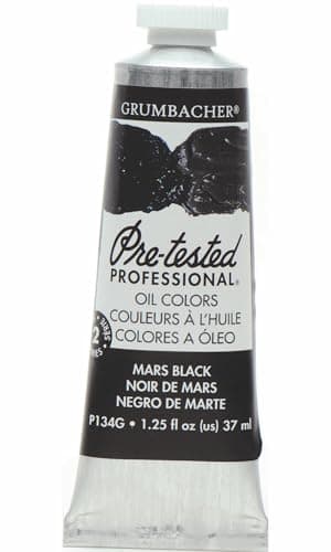 Grumbacher PreTested Oil Paint 37ml125 Ounce Mars Black P134G