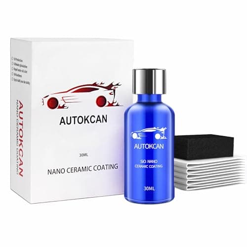 Autokcan 9H Nano Ceramic Coating for Cars, Anti-Scratch High Gloss Ceramic Coating Kit for Car Detailing, Glass, Wheel, Hydrophobic Long Lasting Protection,30ML