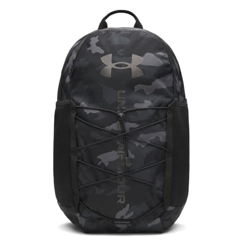 Under Armour Unisex Hustle Sport 6.0 Backpack, (002) Black/Metallic Black, One Size Fits Most