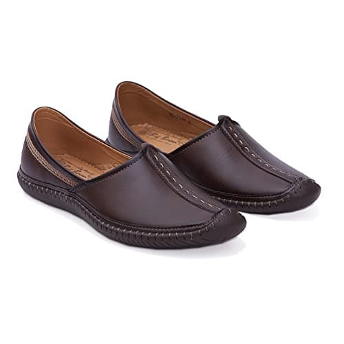 BIGBOON Men's Ethnic Shoes (D-Coffee, Numeric_10)
