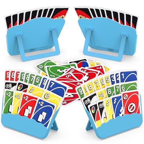 Tenyond Card Holders for Playing Cards 4 Pack Playing Card Holder wFoldable Stand for Stocking Stuffers Travel Games Seniors Little Hand or Arthritis Hand UNO Poker for Holidays Game Night