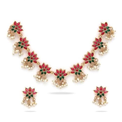 Shining Diva Fashion Necklace Jewellery Set for Women Traditional Latest Stylish Design Fancy (17037s)