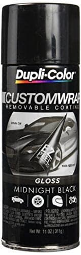Dupli-Color ECWRC8400 Custom Wrap Gloss Removable Automotive Paint - Midnight Black Spray Paint - 11 oz. Aerosol Can