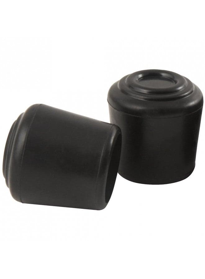 Softtouch 1-1/4 Inch Rubber Folding Metal Chair Leg Cap Replacement Black, 2 Pieces