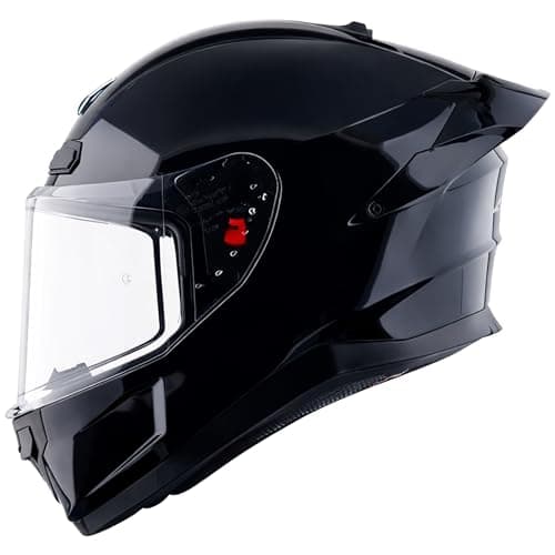 Axor Saber ISI ECE and DOT Certified Gloss Finish Full Face Helmet for Men with Pinlock Fitted Clear Visor -Nardo Grey-M