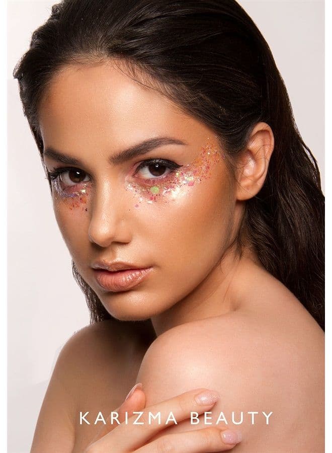 Iridescent Glitter. 30g Chunky Face Glitter, Hair Glitter, Eye Glitter and Body Glitter for Women. Rave Glitter, Festival Accessories, Cosmetic Glitter Makeup. Loose Glitter Set