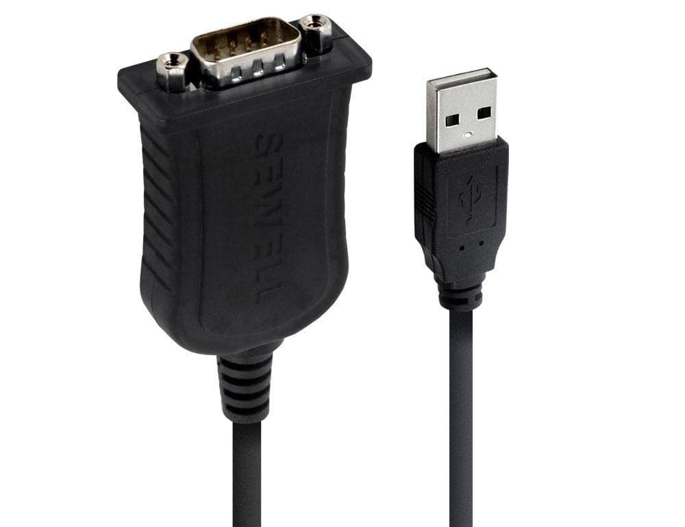 Sewell Instacom USB to Serial Adapter 2' with Posts (SW-1301), Black