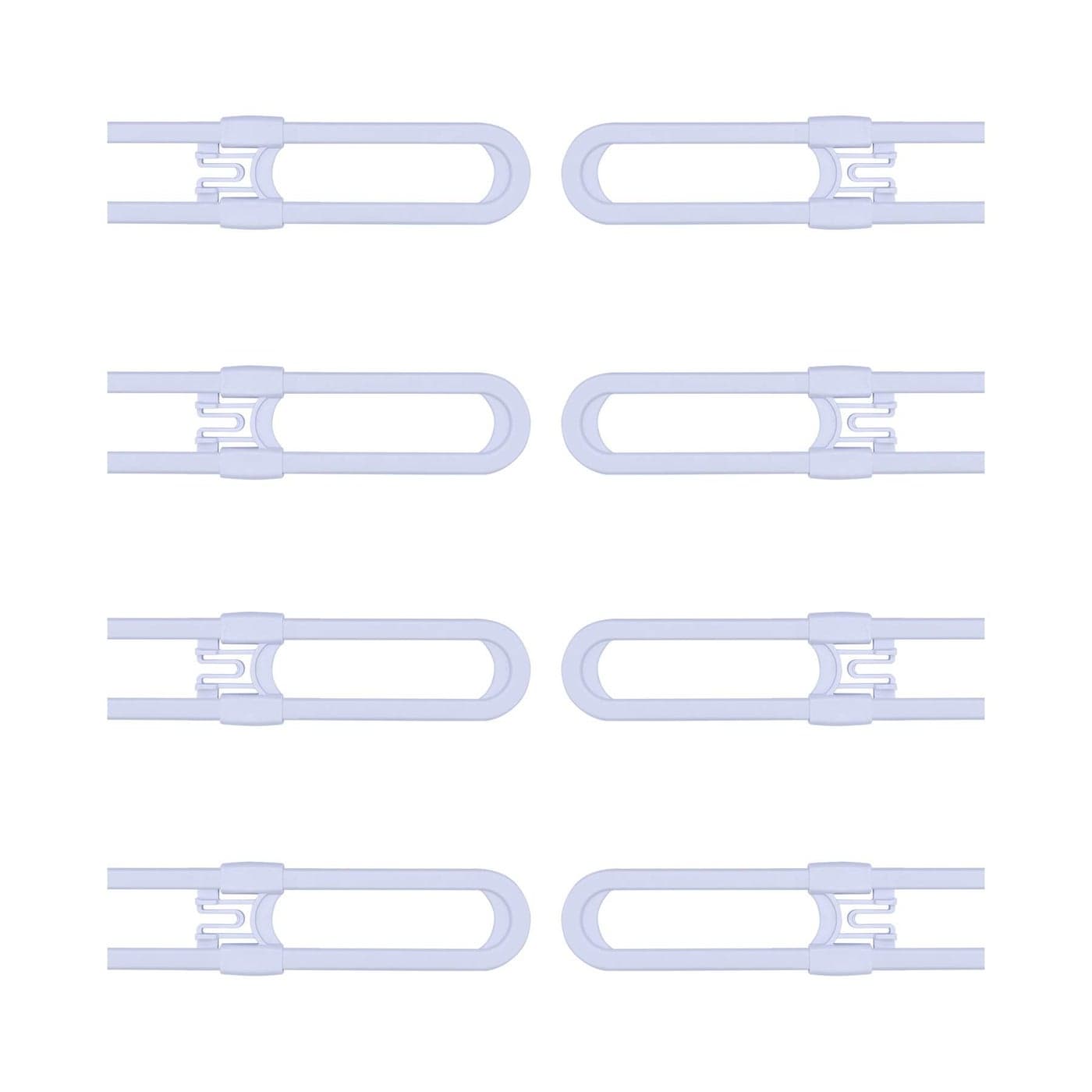 Sliding Cabinet Child Safety Locks OKEFAN Baby Proofing Cabinet Lock Cupboard Latches for Kids on Closet Door Knobs Handles Pulls No Drill 8 White