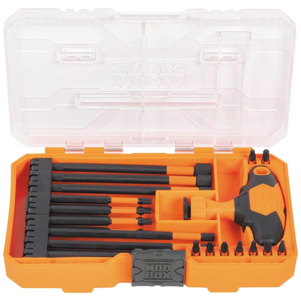 Klein Tools 33804 ProFlex ImpactRated Interchangeable Ratcheting THandle Set Torsion Zone Magnetic Bit Holder SAE Metric TORX
