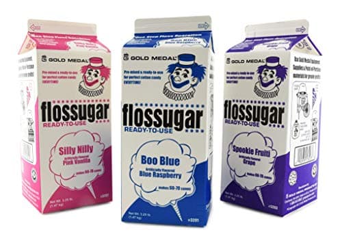 Cotton Candy Floss SugarBlue Raspberry Pink Vanilla Grape12 Gallonthree Pack