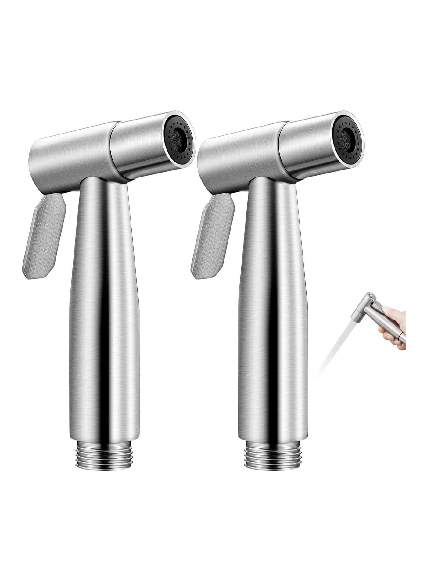 Bidet Toilet Sprayer Set Two Pieces Stainless Steel Handheld Bidet Shower for Bathroom Kitchen Cloth Diaper Cleaning