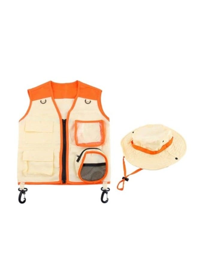 Children'S Vest And Hat Clothing, Outdoor Activity Kit Outdoor Adventure Camping Gear Clothing