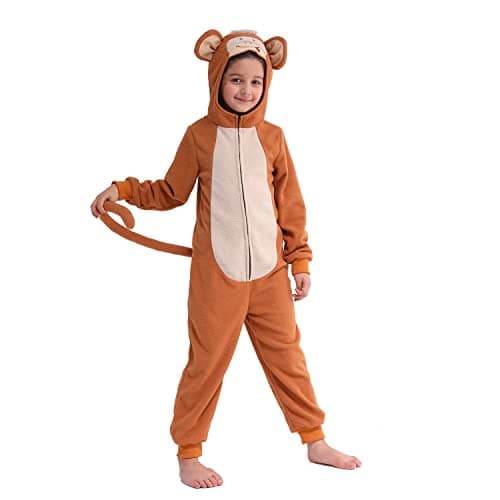 Sincere Party Fleece Monkey Onesie Monkey All in One Halloween Costume for Kids S46