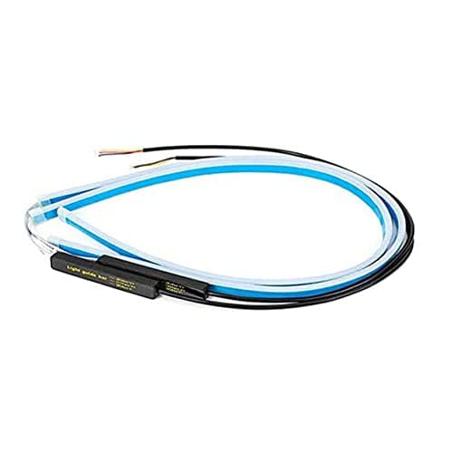 Selifaur - 2PCS 24Inch Ultrafine Waterproof Car DRL LED Daytime Running Lights White Turn Signal Yellow Guide Strip Headlight Assembly for Kia Sonet