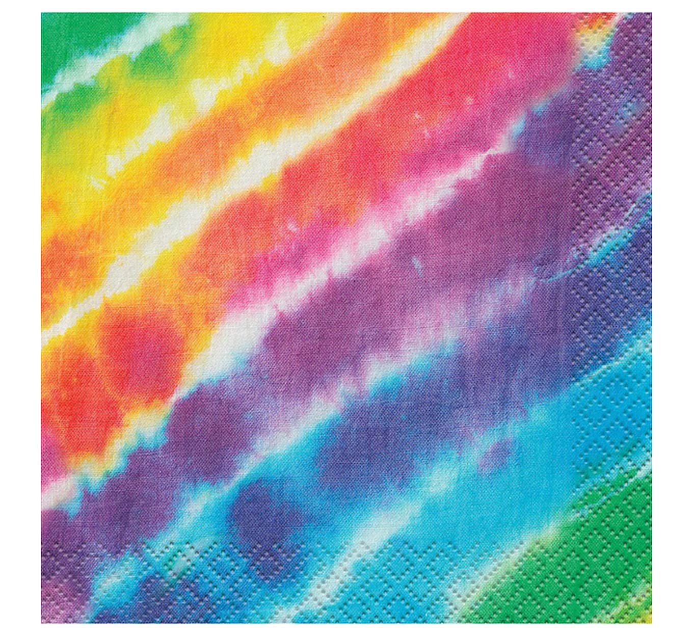 Unique Multicolor Tie Dye Beverage Napkins (Pack of 16) | Perfect for Birthday Parties & Themed Celebrations