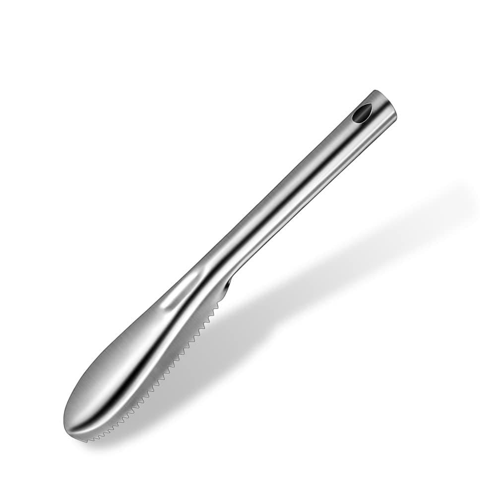 ADORAMBLING Fish Scaler Stainless Steel Fish Scaler Remover No Mess Sturdy Fish Scale Remover Portable Fish Descaler Tool Reliable Fish Cleaner Fish Scraper for Quick Easy Fish Scaling Cleaning